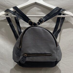 Heidi Swapp Black and White Striped Kid’s Mini Backpack